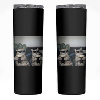 Funny Cat Drinking Irish Stout Beer Skinny Tumbler Black Beer and Cat Lovers