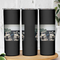 Funny Cat Drinking Irish Stout Beer Skinny Tumbler Black Beer and Cat Lovers