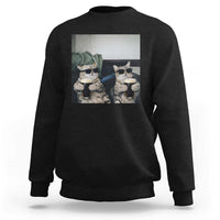 Funny Cat Drinking Irish Stout Beer Sweatshirt Black Beer and Cat Lovers