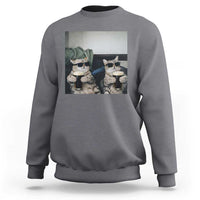 Funny Cat Drinking Irish Stout Beer Sweatshirt Black Beer and Cat Lovers
