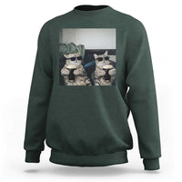 Funny Cat Drinking Irish Stout Beer Sweatshirt Black Beer and Cat Lovers