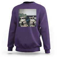 Funny Cat Drinking Irish Stout Beer Sweatshirt Black Beer and Cat Lovers
