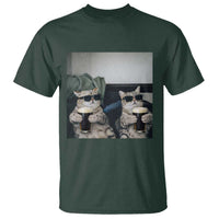 Funny Cat Drinking Irish Stout Beer T Shirt Black Beer and Cat Lovers