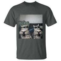 Funny Cat Drinking Irish Stout Beer T Shirt Black Beer and Cat Lovers