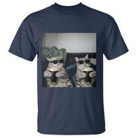 Funny Cat Drinking Irish Stout Beer T Shirt Black Beer and Cat Lovers