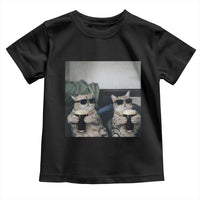 Funny Cat Drinking Irish Stout Beer Toddler T Shirt Black Beer and Cat Lovers