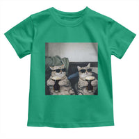 Funny Cat Drinking Irish Stout Beer Toddler T Shirt Black Beer and Cat Lovers
