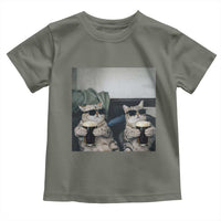 Funny Cat Drinking Irish Stout Beer Toddler T Shirt Black Beer and Cat Lovers