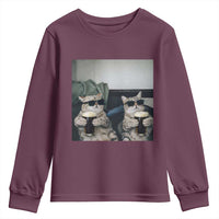 Funny Cat Drinking Irish Stout Beer Youth Sweatshirt Black Beer and Cat Lovers