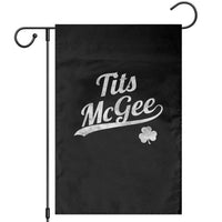 Tits McGee Garden Flag Funny St Patricks Day Adult Humor Shamrocks