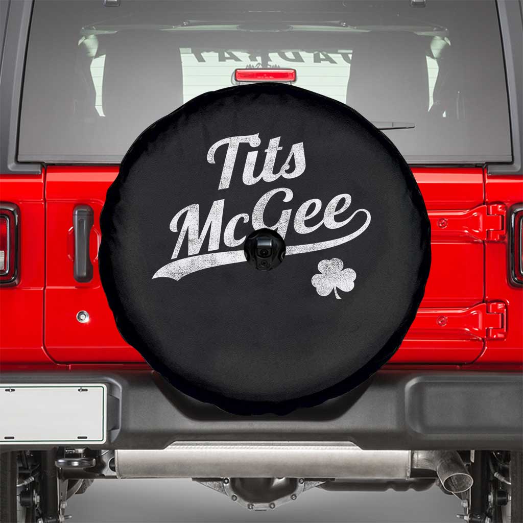 Tits McGee Spare Tire Cover Funny St Patricks Day Adult Humor Shamrocks