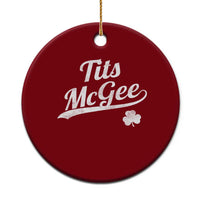 Tits McGee Ceramic Ornament Funny St Patricks Day Adult Humor Shamrocks
