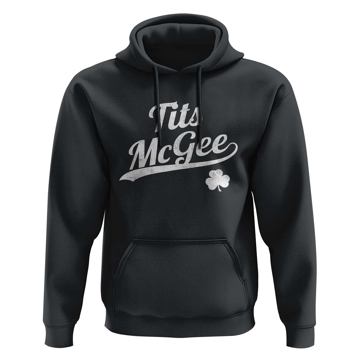 Tits McGee Hoodie Funny St Patricks Day Adult Humor Shamrocks