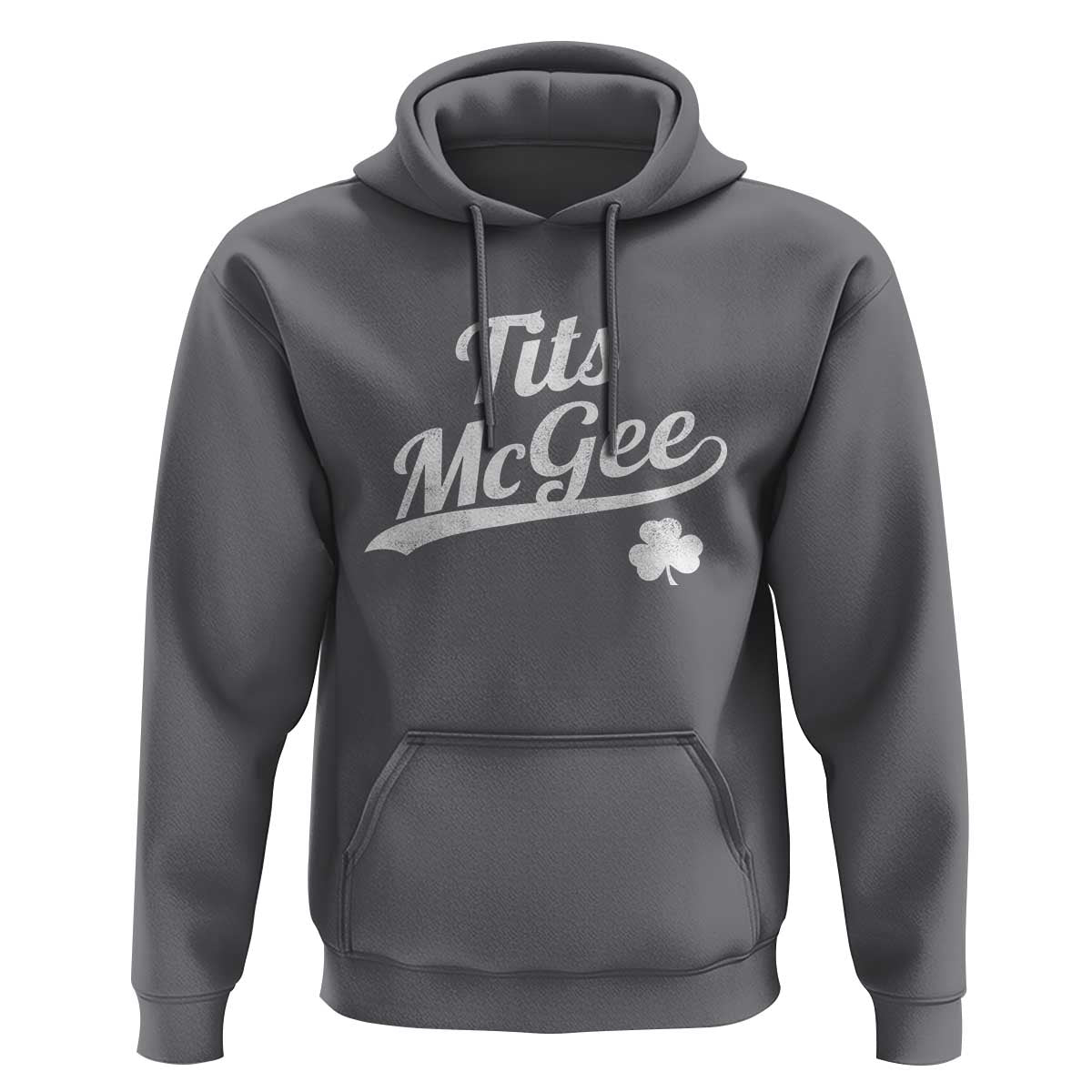 Tits McGee Hoodie Funny St Patricks Day Adult Humor Shamrocks