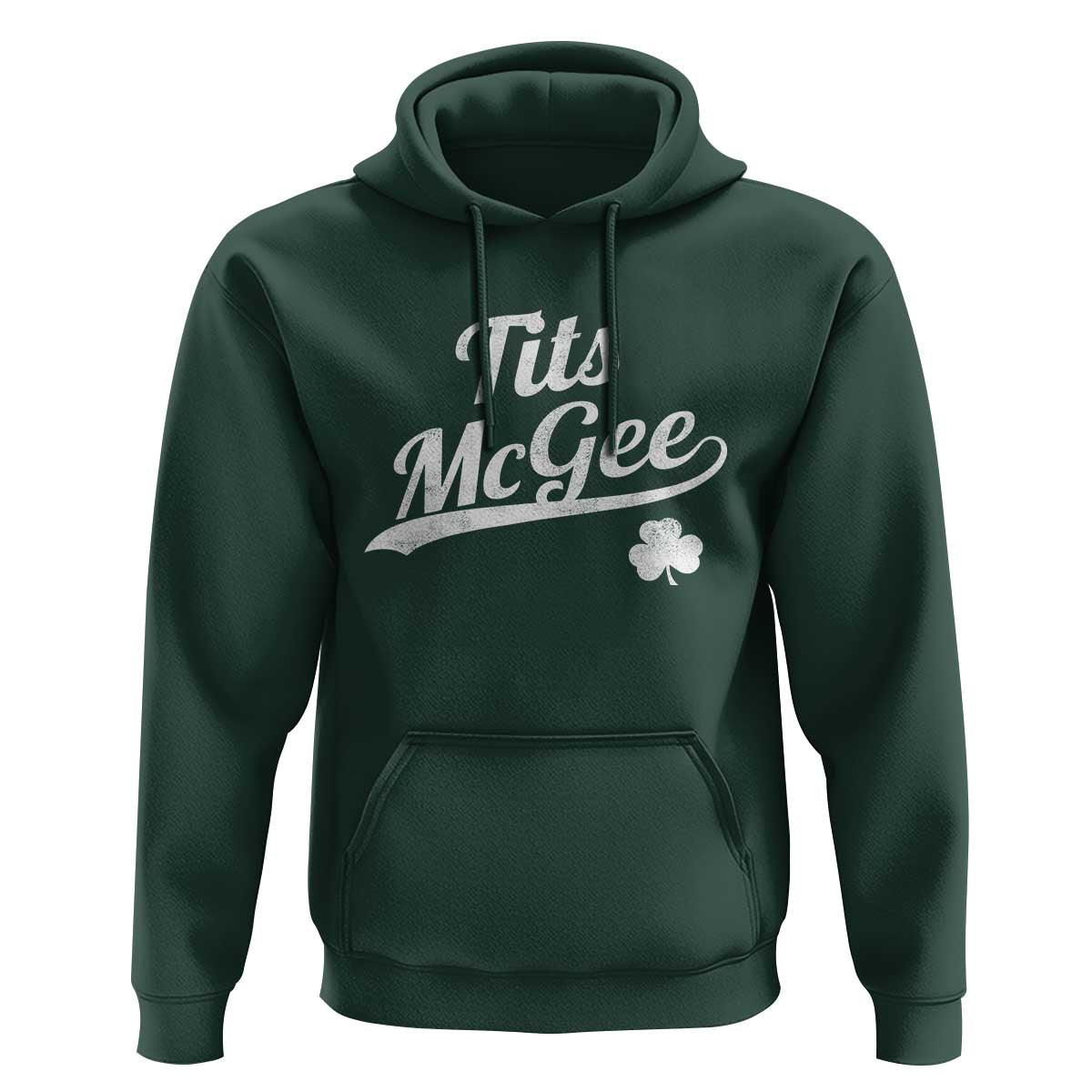 Tits McGee Hoodie Funny St Patricks Day Adult Humor Shamrocks