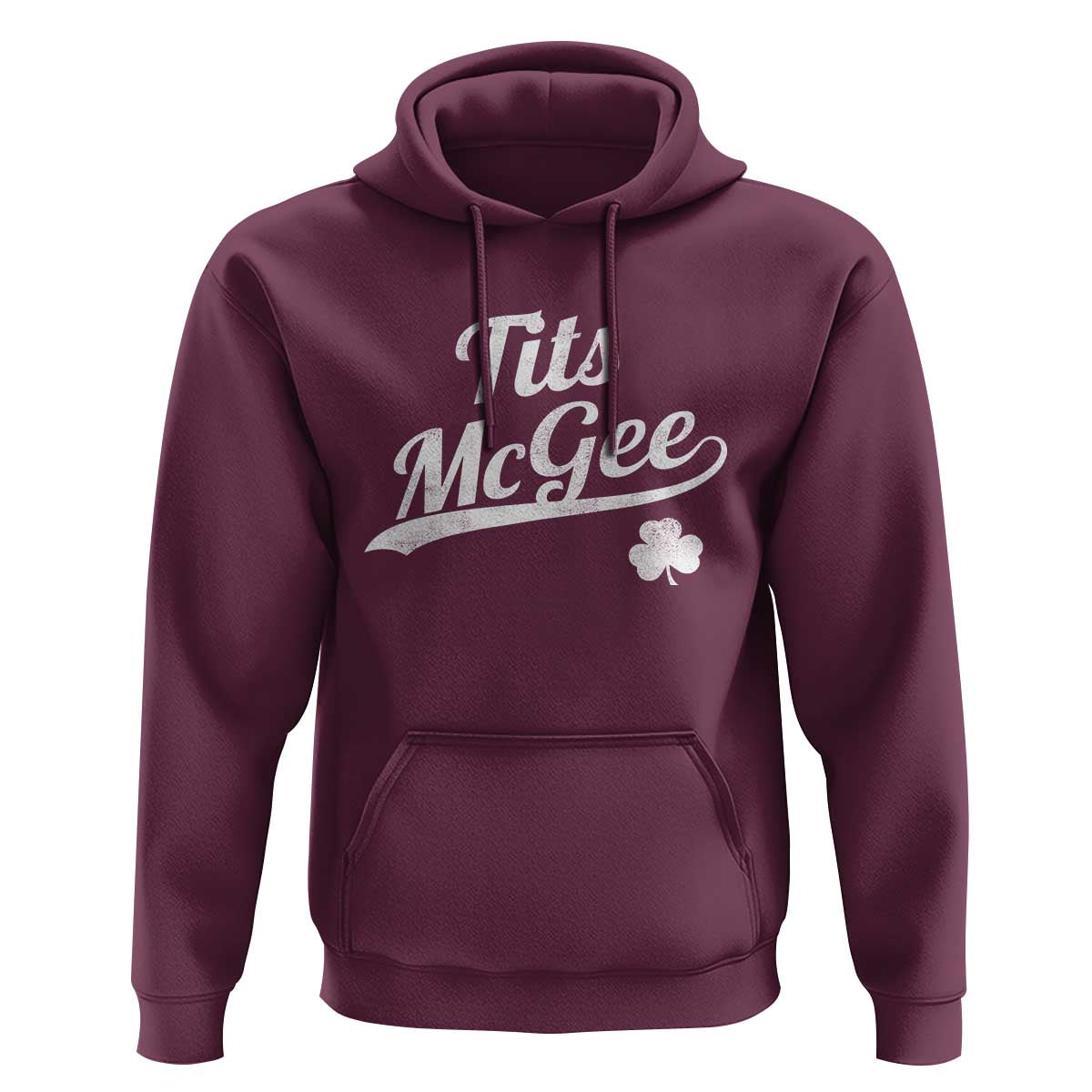 Tits McGee Hoodie Funny St Patricks Day Adult Humor Shamrocks