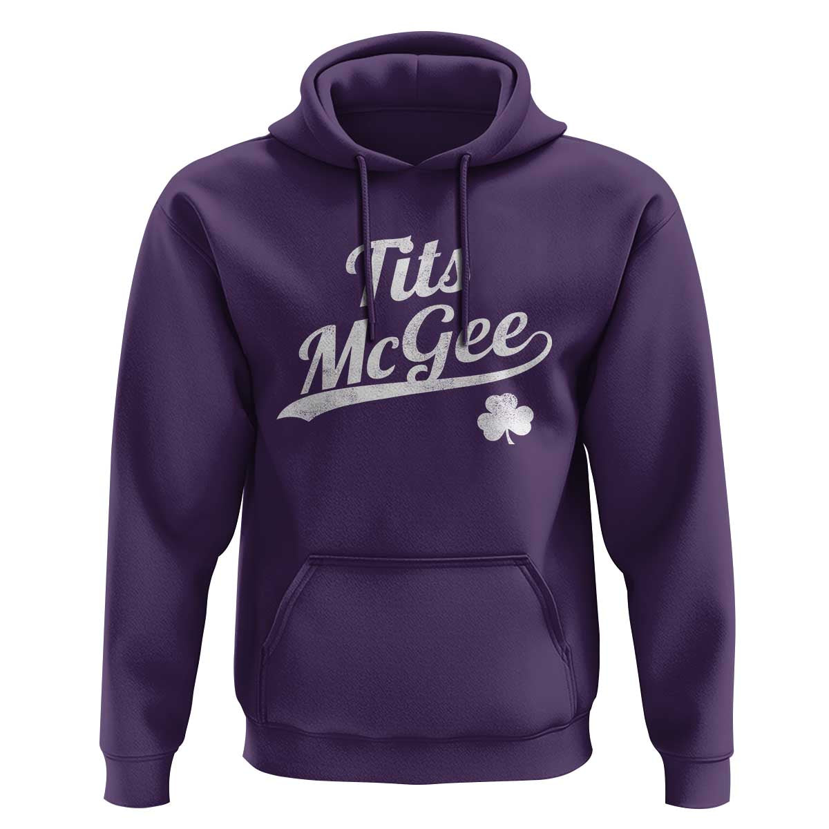 Tits McGee Hoodie Funny St Patricks Day Adult Humor Shamrocks