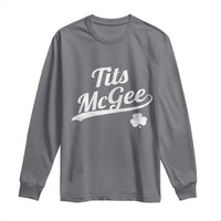 Tits McGee Long Sleeve Shirt Funny St Patricks Day Adult Humor Shamrocks