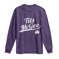 Tits McGee Long Sleeve Shirt Funny St Patricks Day Adult Humor Shamrocks