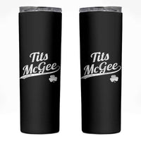 Tits McGee Skinny Tumbler Funny St Patricks Day Adult Humor Shamrocks