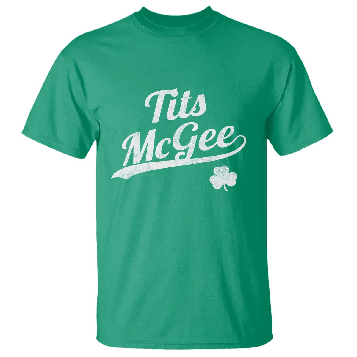 Tits McGee T Shirt Funny St Patricks Day Adult Humor Shamrocks