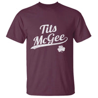 Tits McGee T Shirt Funny St Patricks Day Adult Humor Shamrocks