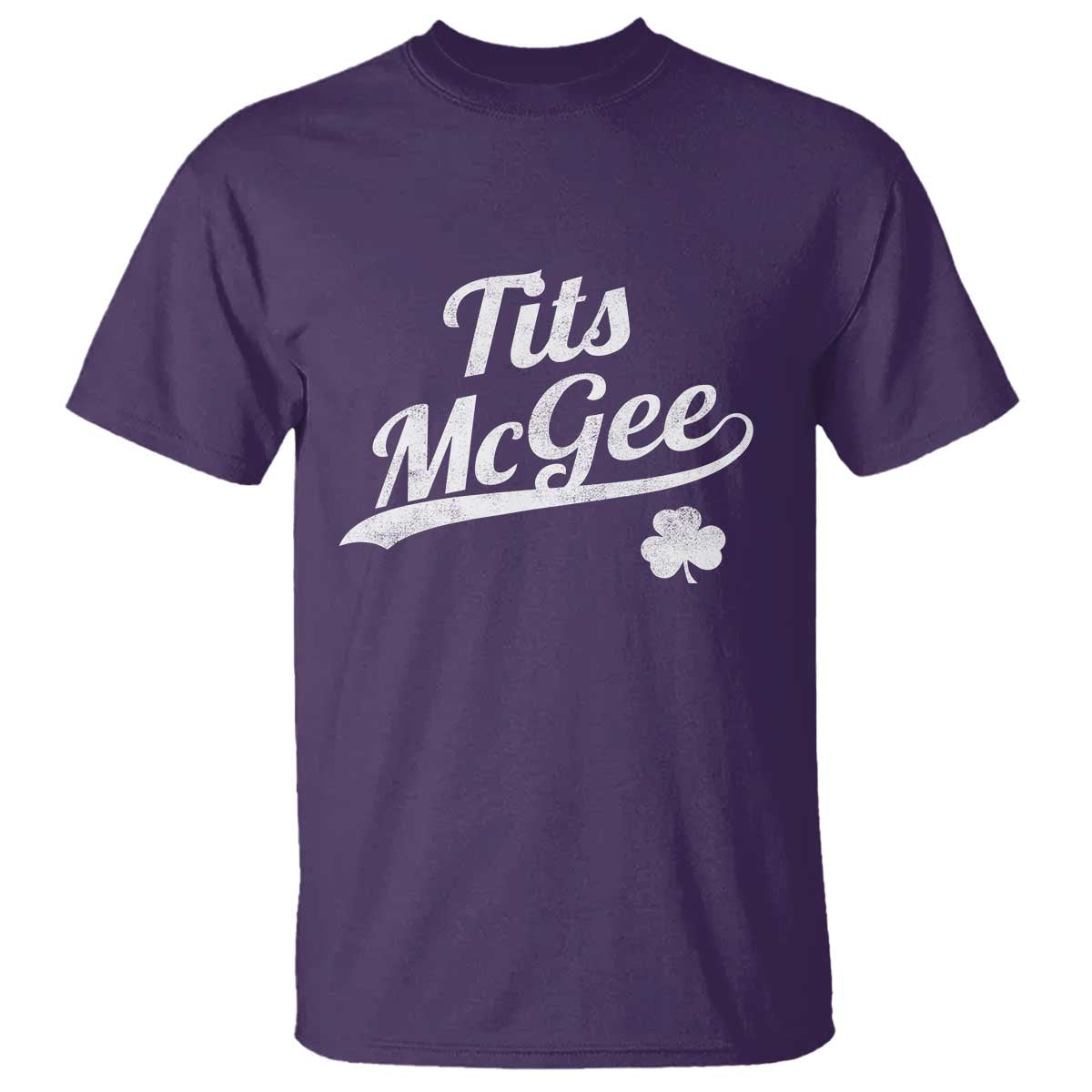 Tits McGee T Shirt Funny St Patricks Day Adult Humor Shamrocks