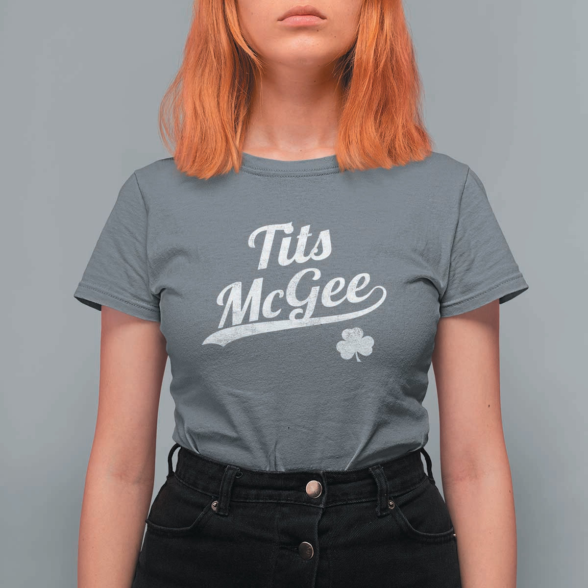 Tits McGee T Shirt For Women Funny St Patricks Day Adult Humor Shamrocks