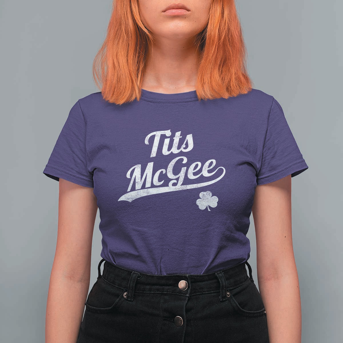 Tits McGee T Shirt For Women Funny St Patricks Day Adult Humor Shamrocks