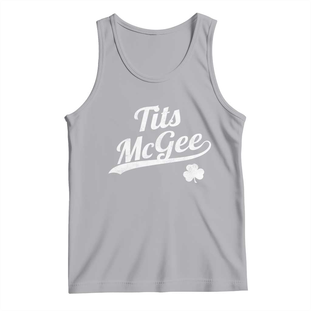 Tits McGee Tank Top Funny St Patricks Day Adult Humor Shamrocks