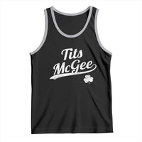 Tits McGee Tank Top Funny St Patricks Day Adult Humor Shamrocks