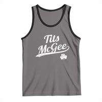 Tits McGee Tank Top Funny St Patricks Day Adult Humor Shamrocks