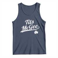 Tits McGee Tank Top Funny St Patricks Day Adult Humor Shamrocks