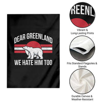 Dear Greenland We Hate Him Too Garden Flag Polar Bear Political Protest