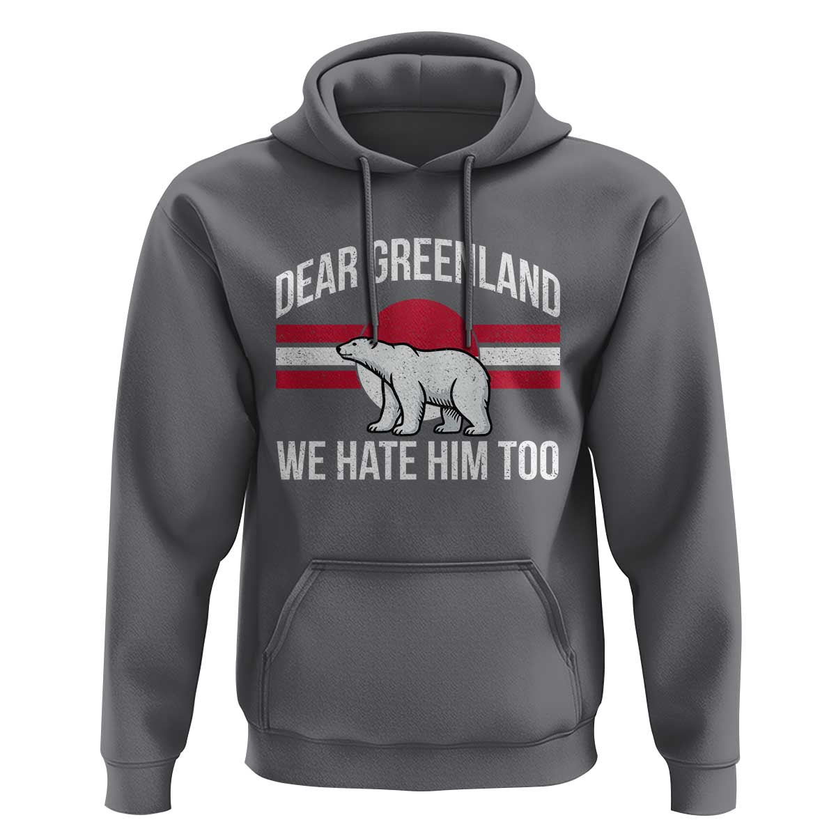 Dear Greenland We Hate Him Too Hoodie Polar Bear Political Protest