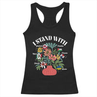 I Stand With Canada Greenland Mexico Panama Gaza Ukraine Racerback Tank Top Retro Floral
