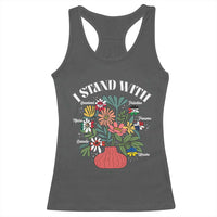I Stand With Canada Greenland Mexico Panama Gaza Ukraine Racerback Tank Top Retro Floral