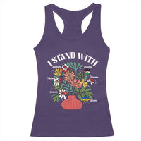 I Stand With Canada Greenland Mexico Panama Gaza Ukraine Racerback Tank Top Retro Floral