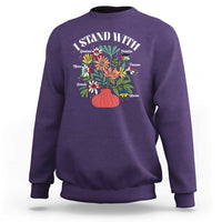 I Stand With Canada Greenland Mexico Panama Gaza Ukraine Sweatshirt Retro Floral