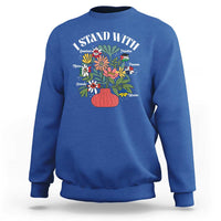 I Stand With Canada Greenland Mexico Panama Gaza Ukraine Sweatshirt Retro Floral