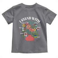 I Stand With Canada Greenland Mexico Panama Gaza Ukraine Toddler T Shirt Retro Floral