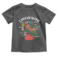 I Stand With Canada Greenland Mexico Panama Gaza Ukraine Toddler T Shirt Retro Floral