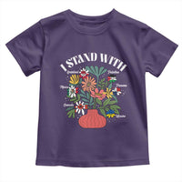 I Stand With Canada Greenland Mexico Panama Gaza Ukraine Toddler T Shirt Retro Floral