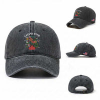 I Stand With Canada Greenland Mexico Panama Gaza Ukraine Washed Cotton Baseball Cap Retro Floral