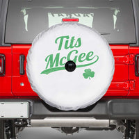 Tits McGee Spare Tire Cover Funny Womens St Patricks Day Vintage Shamrocks