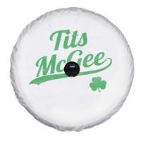 Tits McGee Spare Tire Cover Funny Womens St Patricks Day Vintage Shamrocks