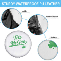 Tits McGee Spare Tire Cover Funny Womens St Patricks Day Vintage Shamrocks