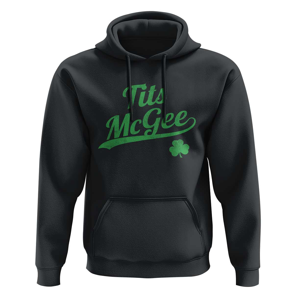 Tits McGee Hoodie Funny Womens St Patricks Day Vintage Shamrocks