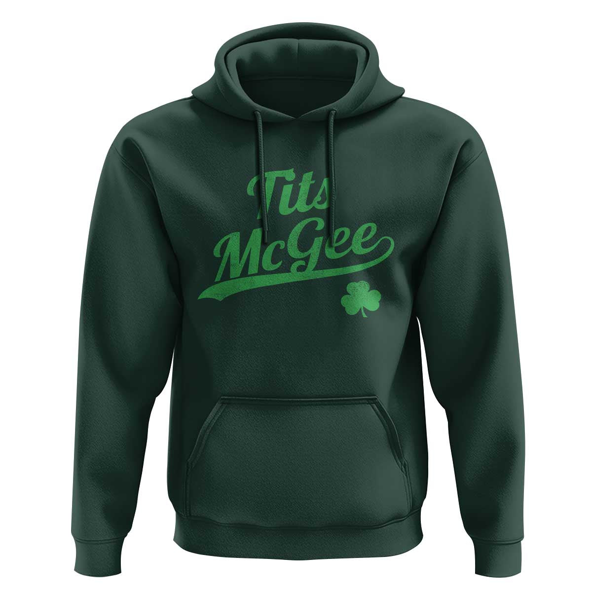 Tits McGee Hoodie Funny Womens St Patricks Day Vintage Shamrocks