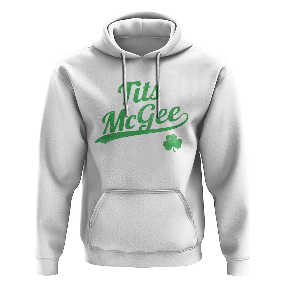 Tits McGee Hoodie Funny Womens St Patricks Day Vintage Shamrocks